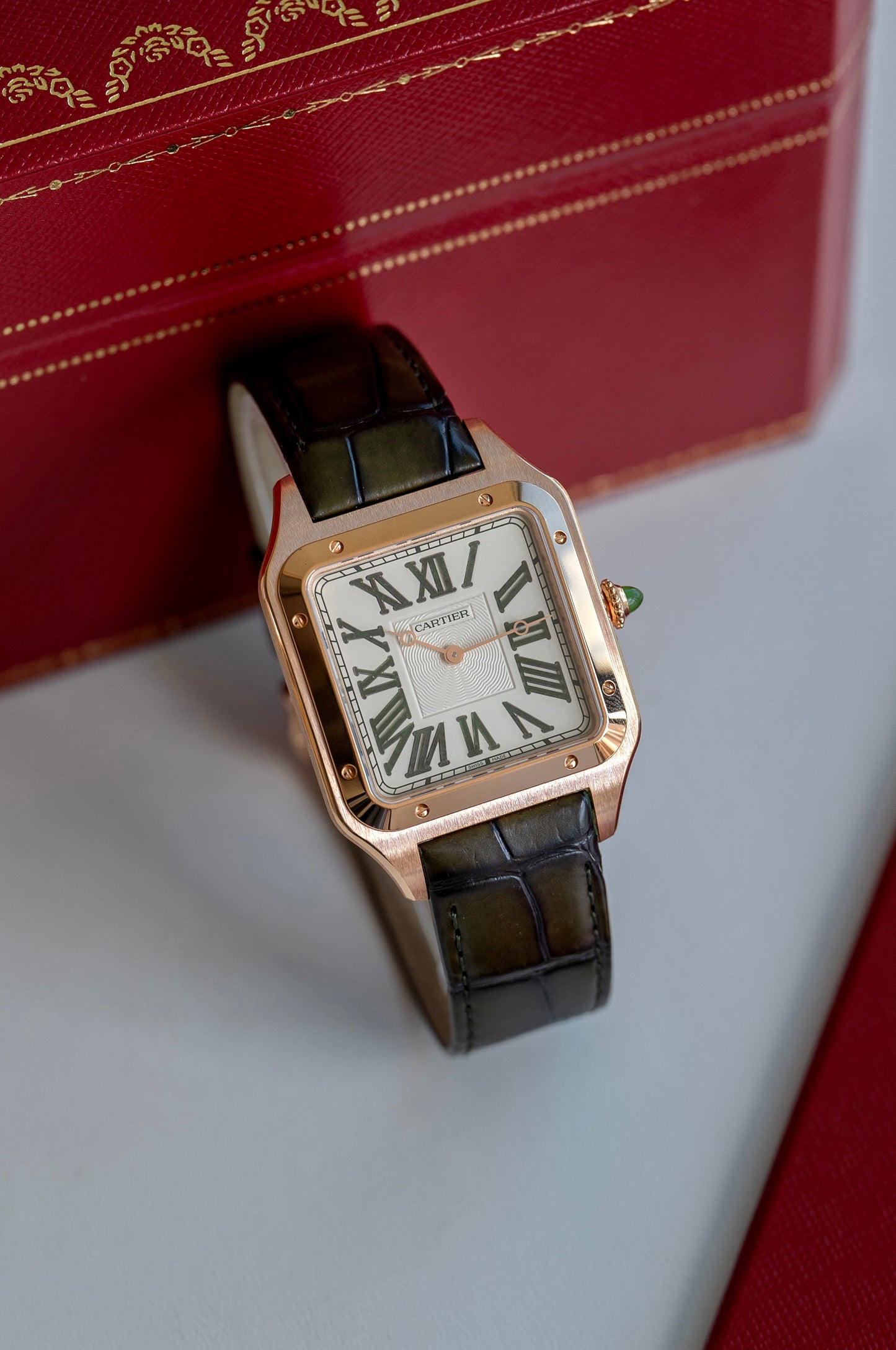 Cartier Santos Dumont "Edition limitée 200 pièces jade" ref.WGSA0083